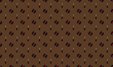 Farklı aksesuarlara sahip renkli arkaplan