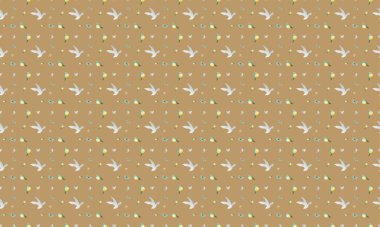 Farklı aksesuarlara sahip renkli arkaplan