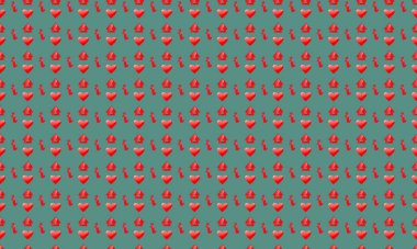 Farklı aksesuarlara sahip renkli arkaplan