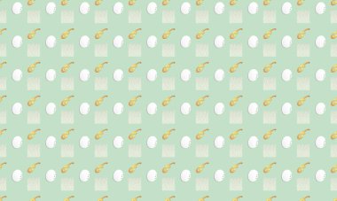 Farklı aksesuarlara sahip renkli arkaplan