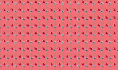 Farklı aksesuarlara sahip renkli arkaplan