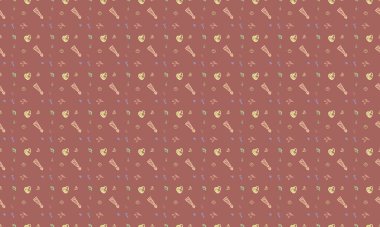 Farklı aksesuarlara sahip renkli arkaplan