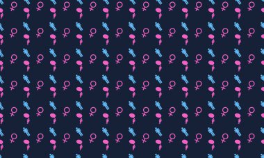 Farklı aksesuarlara sahip renkli arkaplan