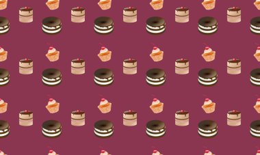 Farklı aksesuarlara sahip renkli arkaplan