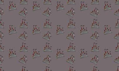 Farklı aksesuarlara sahip renkli arkaplan