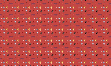 Farklı aksesuarlara sahip renkli arkaplan