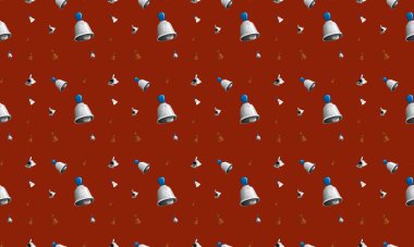 Farklı aksesuarlara sahip renkli arkaplan