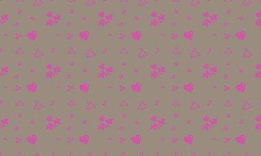 Farklı aksesuarlara sahip renkli arkaplan