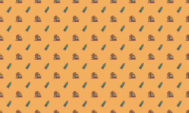 Farklı aksesuarlara sahip renkli arkaplan