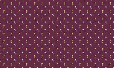 Farklı aksesuarlara sahip renkli arkaplan