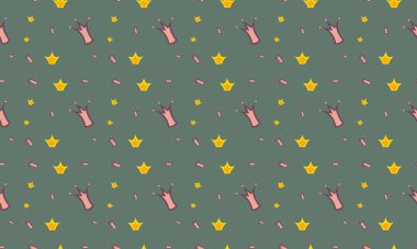 Farklı aksesuarlara sahip renkli arkaplan