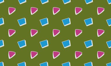 Farklı aksesuarlara sahip renkli arkaplan