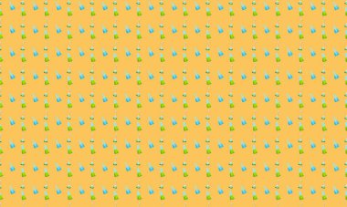 Farklı aksesuarlara sahip renkli arkaplan