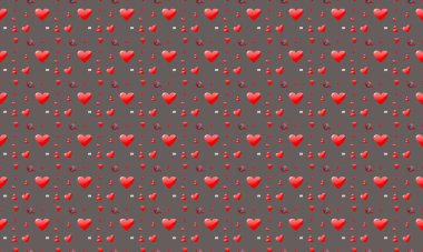 Farklı aksesuarlara sahip renkli arkaplan