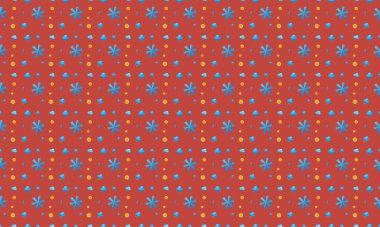 Farklı aksesuarlara sahip renkli arkaplan