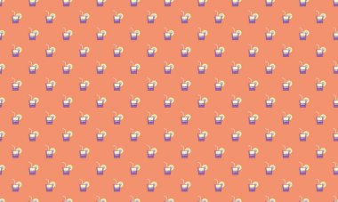 Farklı aksesuarlara sahip renkli arkaplan