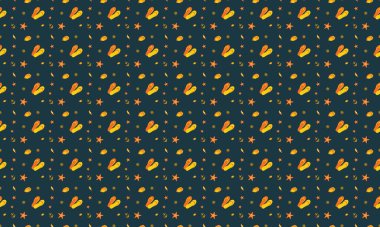 Farklı aksesuarlara sahip renkli arkaplan