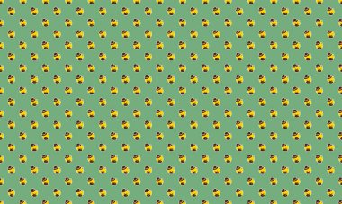 Farklı aksesuarlara sahip renkli arkaplan