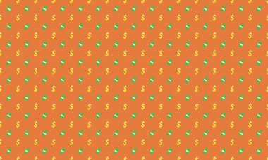 Farklı aksesuarlara sahip renkli arkaplan