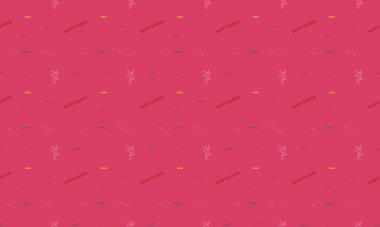 Farklı aksesuarlara sahip renkli arkaplan