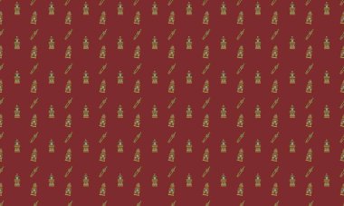 Farklı aksesuarlara sahip renkli arkaplan