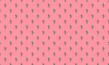 Farklı aksesuarlara sahip renkli arkaplan