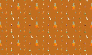 Farklı aksesuarlara sahip renkli arkaplan