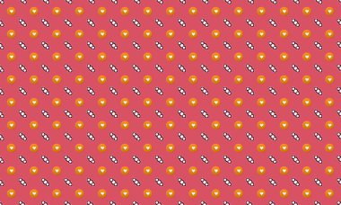 Farklı aksesuarlara sahip renkli arkaplan