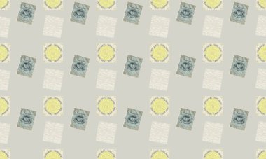 Farklı aksesuarlara sahip renkli arkaplan