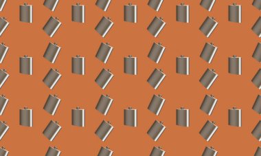 Farklı aksesuarlara sahip renkli arkaplan