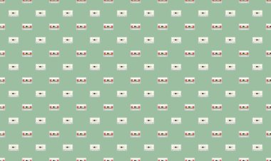 Farklı aksesuarlara sahip renkli arkaplan