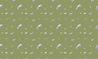 Farklı aksesuarlara sahip renkli arkaplan