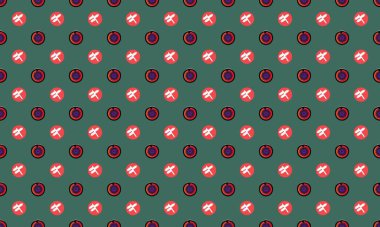 Farklı aksesuarlara sahip renkli arkaplan