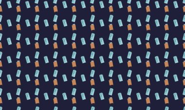 Farklı aksesuarlara sahip renkli arkaplan