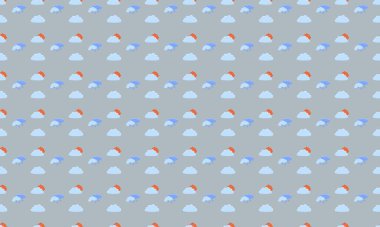 Farklı aksesuarlara sahip renkli arkaplan