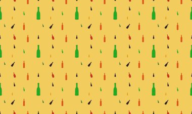 Farklı aksesuarlara sahip renkli arkaplan