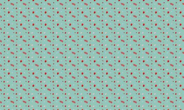 Farklı aksesuarlara sahip renkli arkaplan