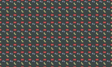 Farklı aksesuarlara sahip renkli arkaplan