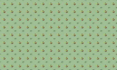 Farklı aksesuarlara sahip renkli arkaplan