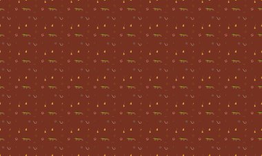 Farklı aksesuarlara sahip renkli arkaplan