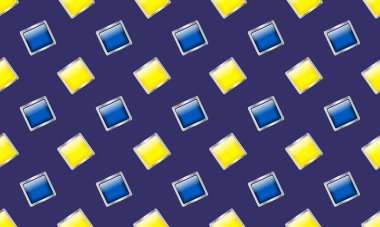 Farklı aksesuarlara sahip renkli arkaplan