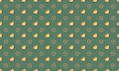 Farklı aksesuarlara sahip renkli arkaplan