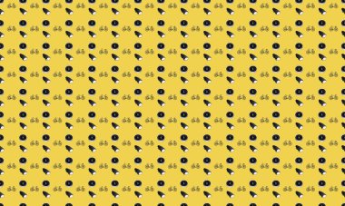 Farklı aksesuarlara sahip renkli arkaplan