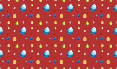 Farklı aksesuarlara sahip renkli arkaplan