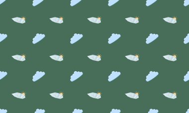 Farklı aksesuarlara sahip renkli arkaplan