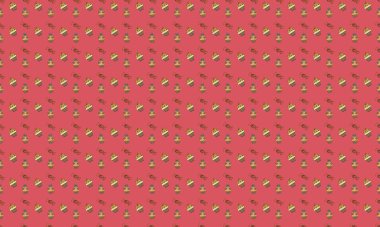 Farklı aksesuarlara sahip renkli arkaplan