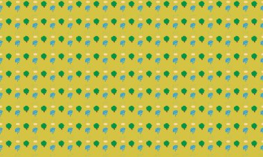 Farklı aksesuarlara sahip renkli arkaplan