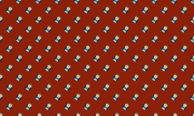 Farklı aksesuarlara sahip renkli arkaplan