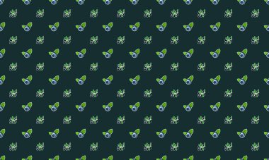 Farklı aksesuarlara sahip renkli arkaplan