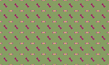 Farklı aksesuarlara sahip renkli arkaplan